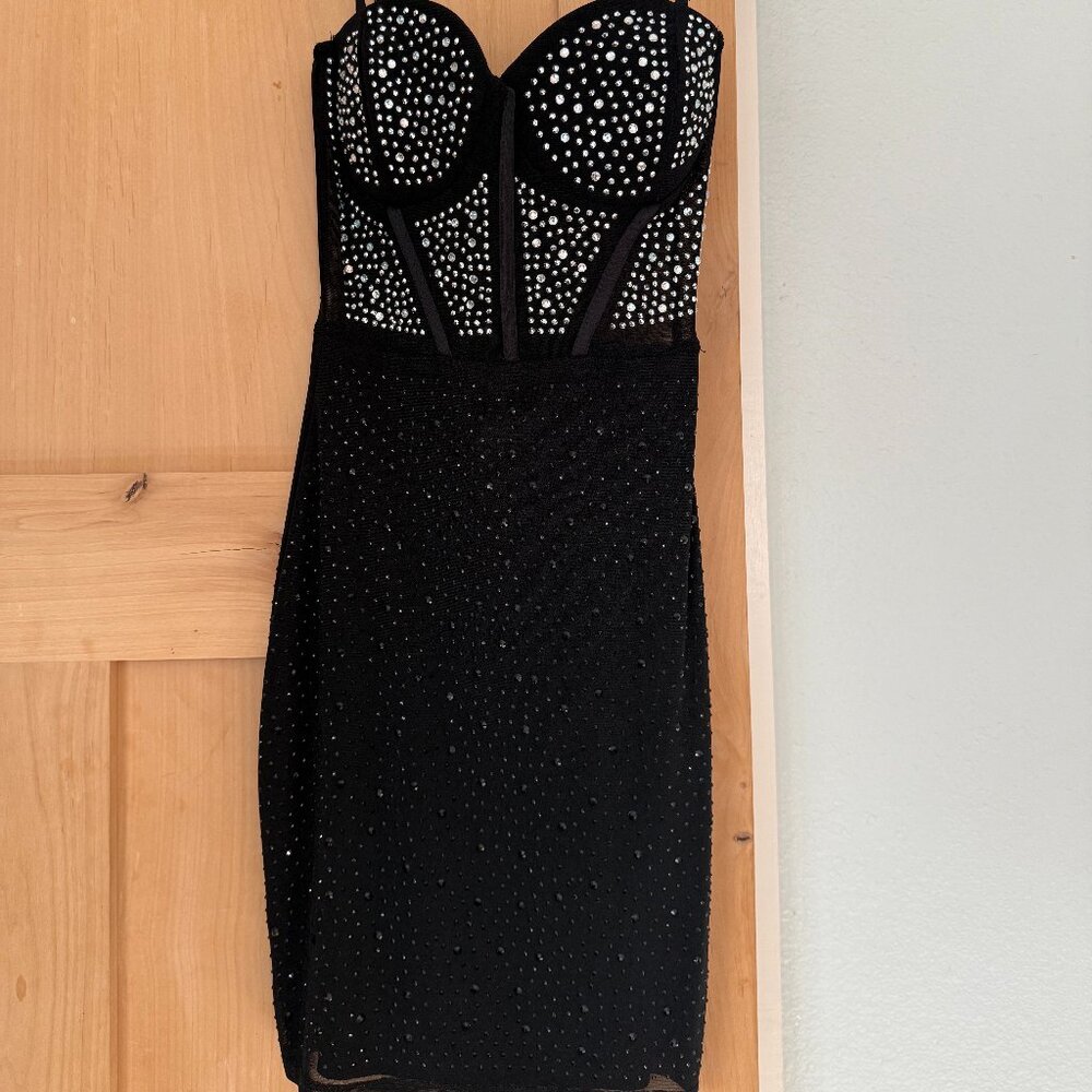 Windsor Rhinestone Cocktail Dress, Size Small